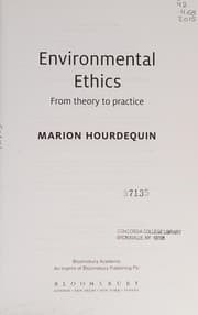 Tapa de Environmental ethics