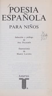 Tapa de Poesía española para niños
