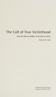 Tapa de The cult of true victimhood