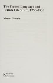 Tapa de French Language and British Literature, 1756-1830