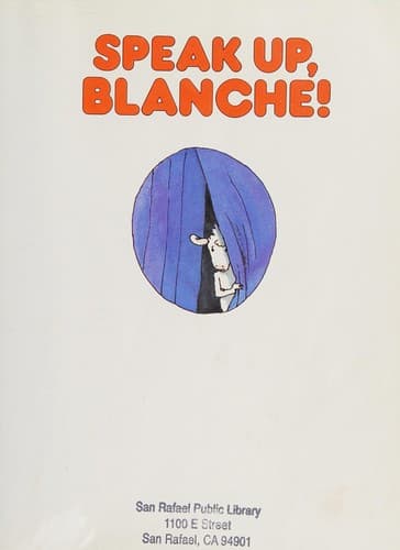 Tapa de Speak up, Blanche!