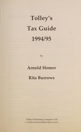 Tapa de Tolley's tax guide