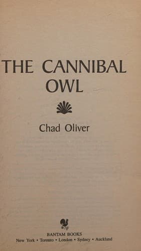 Tapa de Cannibal Owl