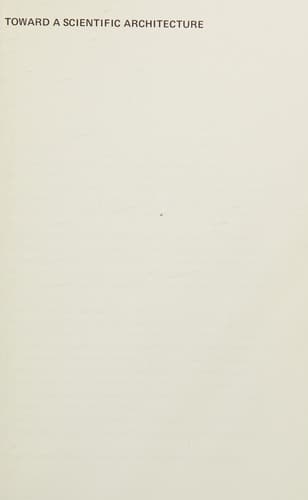 Tapa de Toward a Scientific Architecture