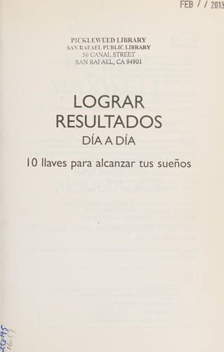 Tapa de Lograr resultados día a día