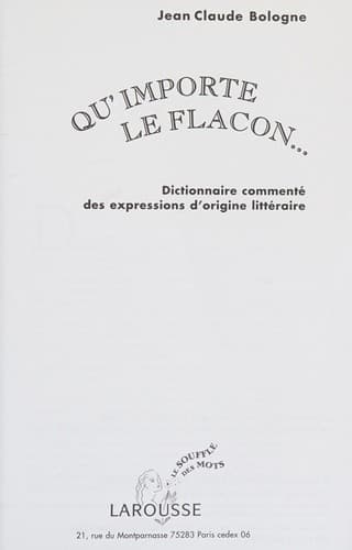Tapa de Qu'importe le flacon--