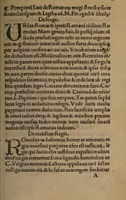 Tapa de Pomponii Laeti de Romanor[um] magistratib[us], sacerdotiis, iurispitis, & legib[us] ad M. Pãtagathũ libell[us]