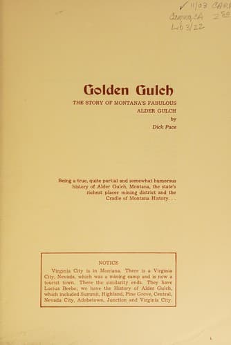 Tapa de Golden gulch