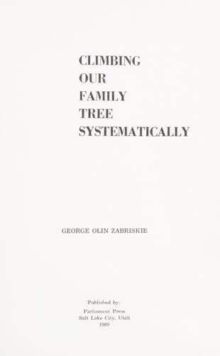 Tapa de Climbing our family tree systematically
