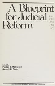 Tapa de A Blueprint for judicial reform