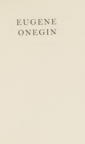 Tapa de Eugene Onegin and Other Poems