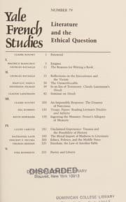 Tapa de Yale French Studies, Number 79