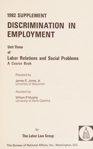 Tapa de Discrimination in Employment