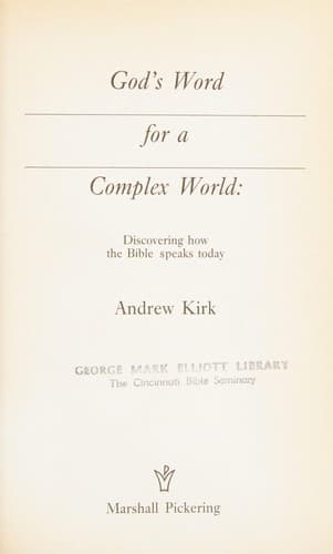Tapa de God's word for a complex world