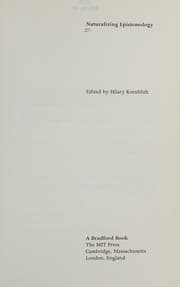 Tapa de Naturalizing epistemology