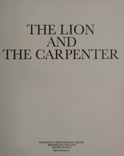 Tapa de The Lion and the carpenter