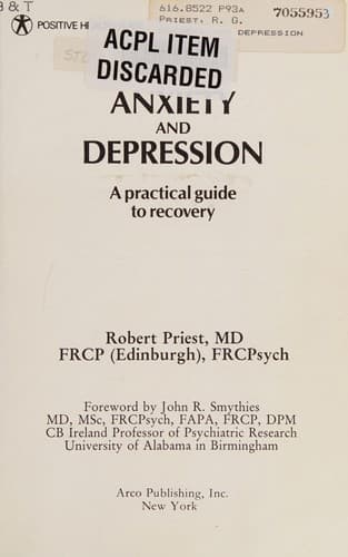 Tapa de Anxiety and depression