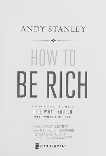 Tapa de How to Be Rich