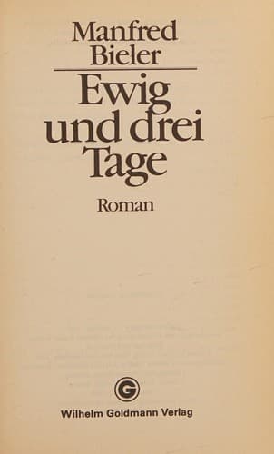 Tapa de Ewig und drei Tage