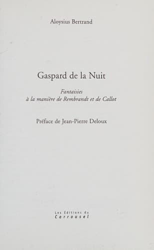 Tapa de Gaspard de la nuit