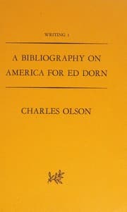 Tapa de A bibliography on America for Ed Dorn
