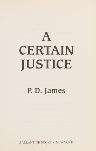 Tapa de A certain justice