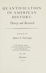Tapa de Quantification in American history: theory and research