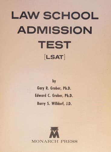 Tapa de Law school admission test
