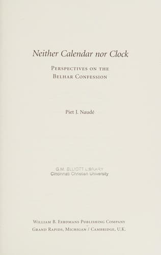 Tapa de Neither calendar nor clock