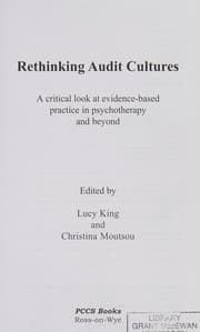Tapa de Rethinking Audit Cultures
