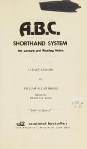 Tapa de ABC Shorthand System for Lecture and Reading Notes