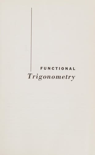 Tapa de Functional Trigonometry