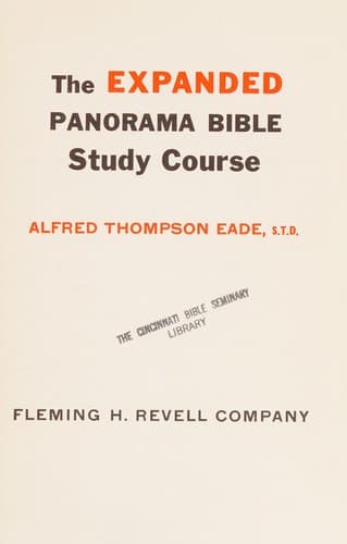 Tapa de The Expanded Panorama Bible Study Course