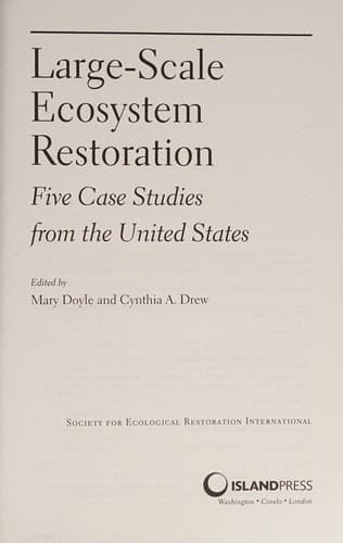 Tapa de Large-scale ecosystem restoration