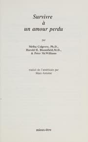 Tapa de Survivre à un amour perdu