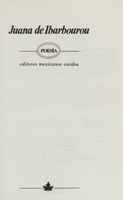 Tapa de Poesia - Juana de Ibarbourou