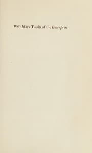 Tapa de Mark Twain of the Enterprise