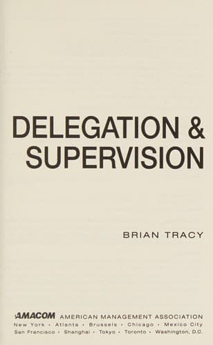 Tapa de Delegation and Supervision