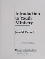 Tapa de Introduction to youth ministry