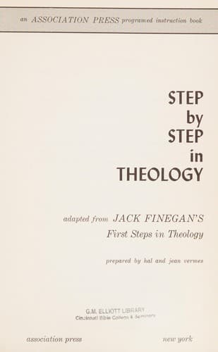 Tapa de Step by step in theology