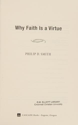 Tapa de Why faith is a virtue