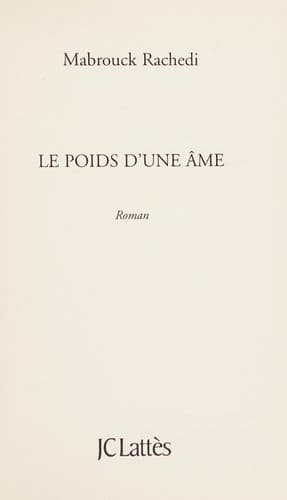 Tapa de Le poids d'une âme