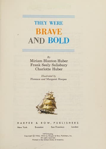 Tapa de They were Brave and Bold