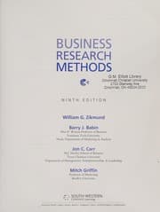 Tapa de Business Research Methods