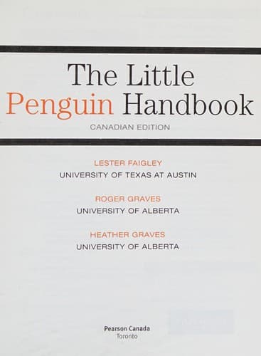 Tapa de The little Penguin handbook