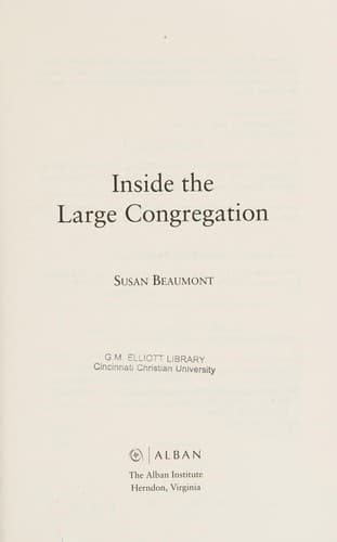 Tapa de Inside the large congregation