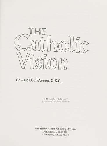 Tapa de The Catholic vision