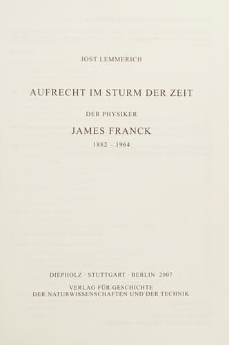 Tapa de Aufrecht im Sturm der Zeit