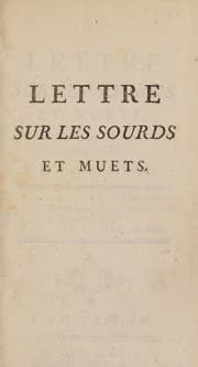 Tapa de Lettre sur les sourds et les muets, à l'usage de ceux qui entendent et qui parlent