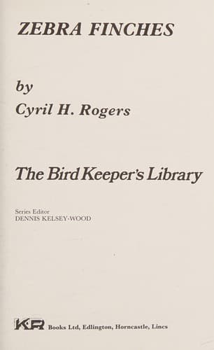 Tapa de Beginner's guide to zebra finches